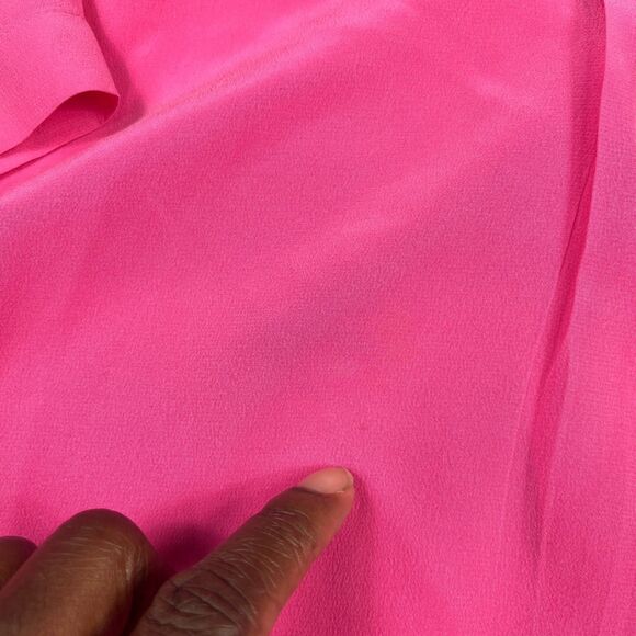 Tommy Bahama Womens Silk Button Down Shirt Hot Pink Short Sleeve Blouse XL/1X - Picture 11 of 11